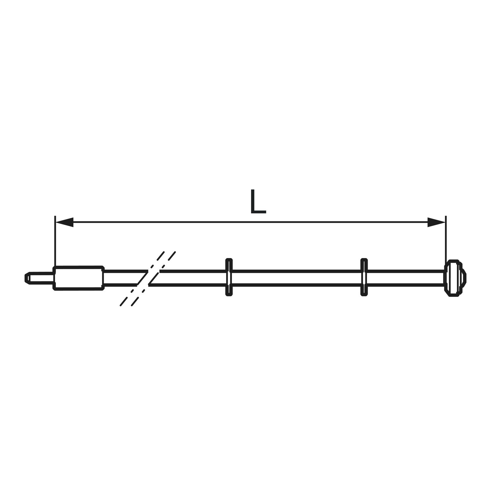 FM Mattsson spindelverlenging met klepkegel voor buitenkraan FMM 4282, L=1058 mm 37504000