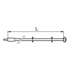FM Mattsson spindelverlenging met klepkegel voor buitenkraan FMM 4282, L=1058 mm 37504000