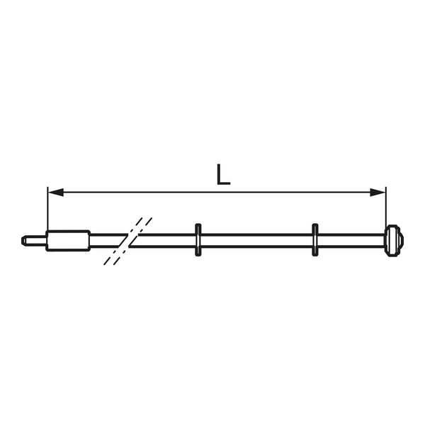FM Mattsson spindelverlenging met klepkegel voor buitenkraan FMM 4282, L=1058 mm 37504000