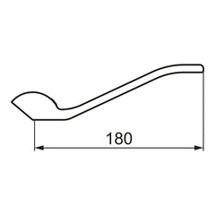 FM Mattsson hendel 180 mm voor 9000E eengreepsmengkranen, chroom 58501800