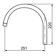 FM Mattsson draaibare uitloop C-model voor 9000E II keuken- en wastafelkranen, chroom 5860-0000