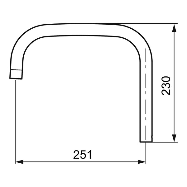 FM Mattsson draaibare uitloop U-model voor 9000E I keuken- en wastafelkranen, chroom 5861-0000