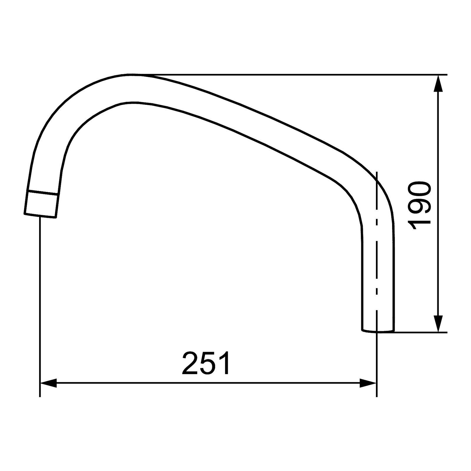 FM Mattsson draaibare uitloop J-model voor 9000E III keuken- en wastafelkranen, chroom 5862-0000