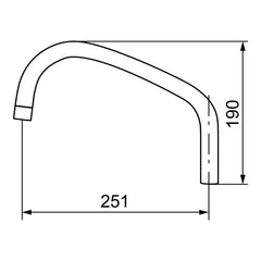 FM Mattsson draaibare uitloop J-model voor 9000E III keuken- en wastafelkranen, chroom 5862-0000