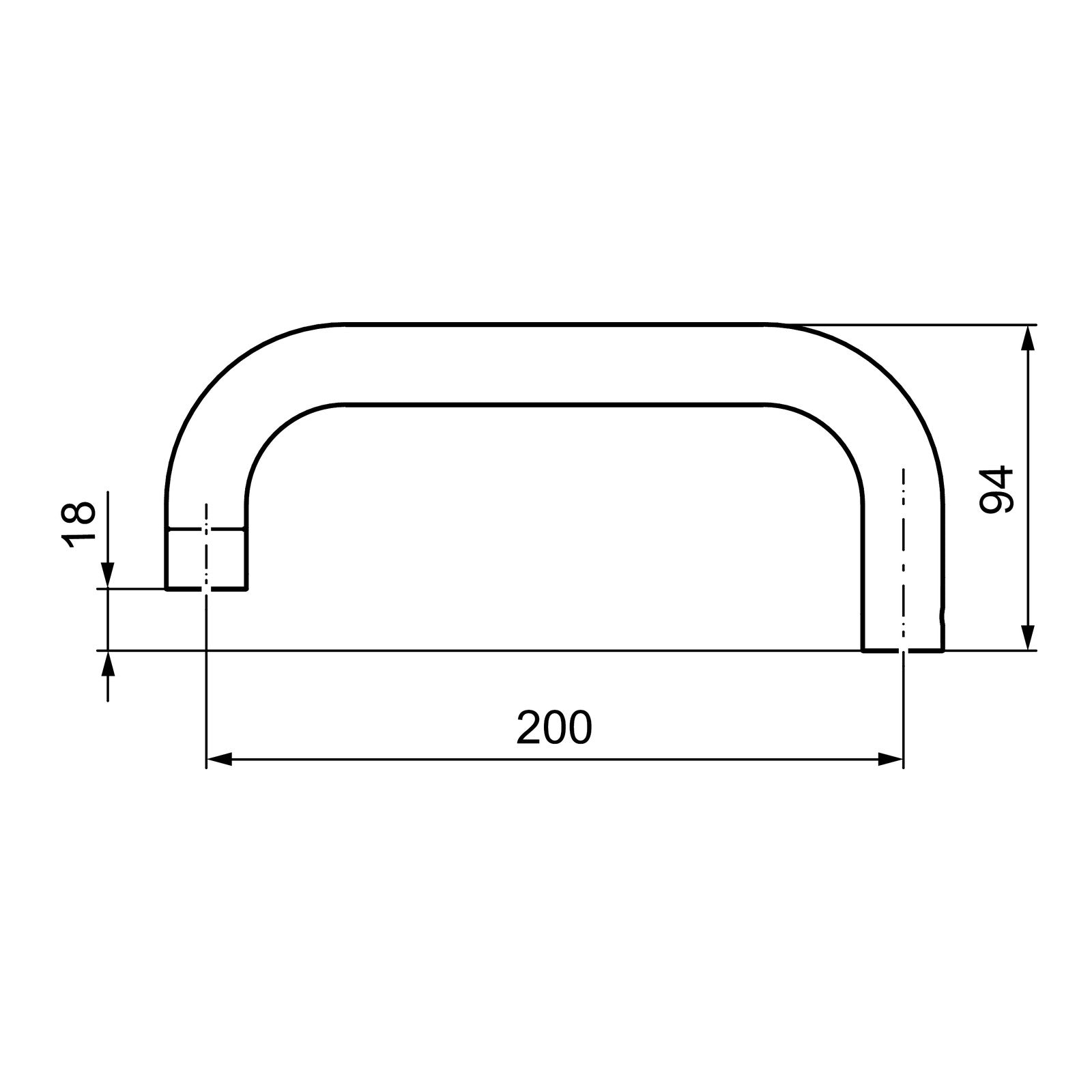 FM Mattsson vaste uitloop voor Tronic wandkraan, L=200 mm, chroom 58672000