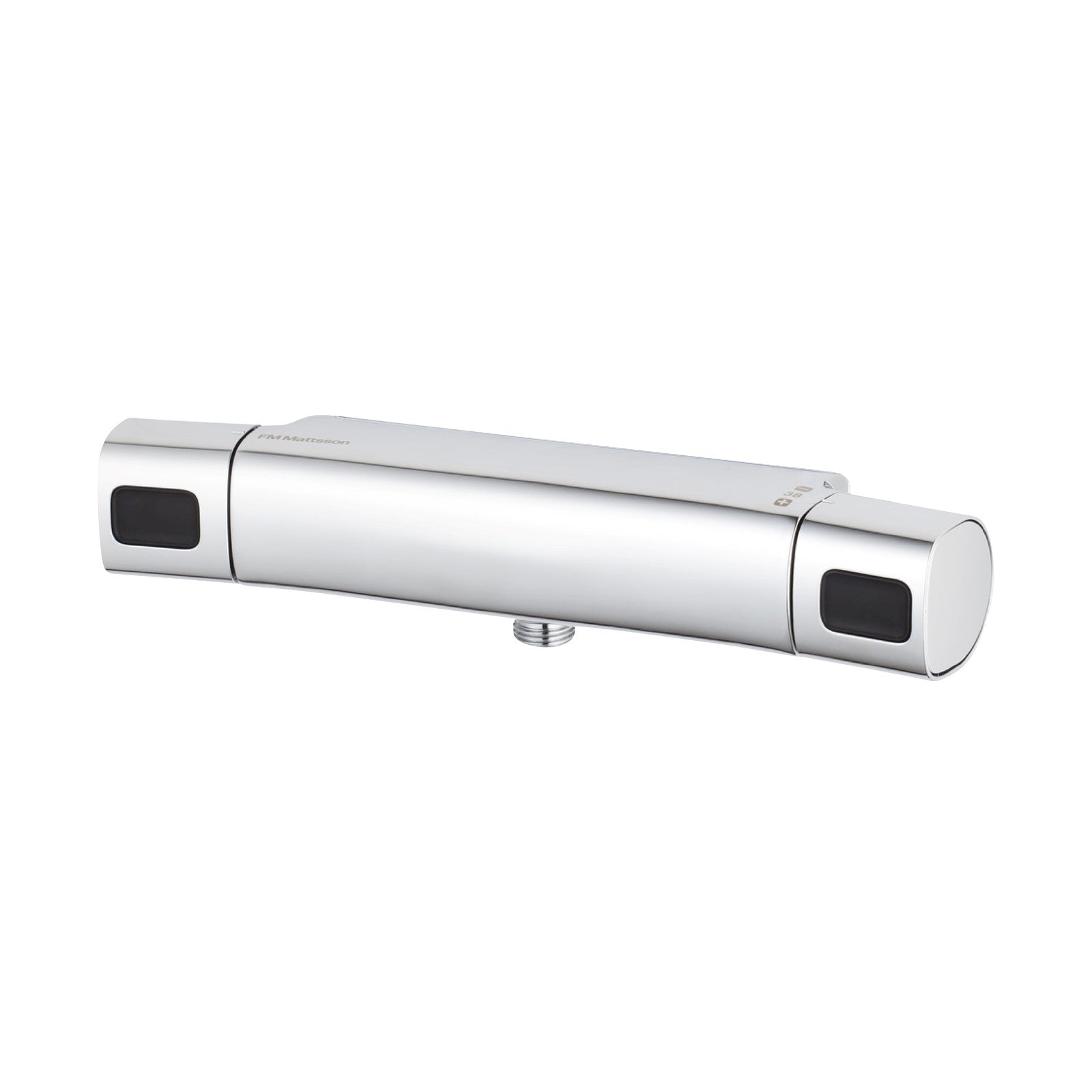 FM Mattsson Siljan douchethermostaat, drukgebalanceerd, aansluiting onder, hartmaat 150 mm, chroom