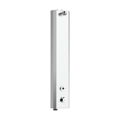 FM Mattsson Tronic WMS elektronisch douchepaneel met thermostaat, netvoeding, RVS-look
