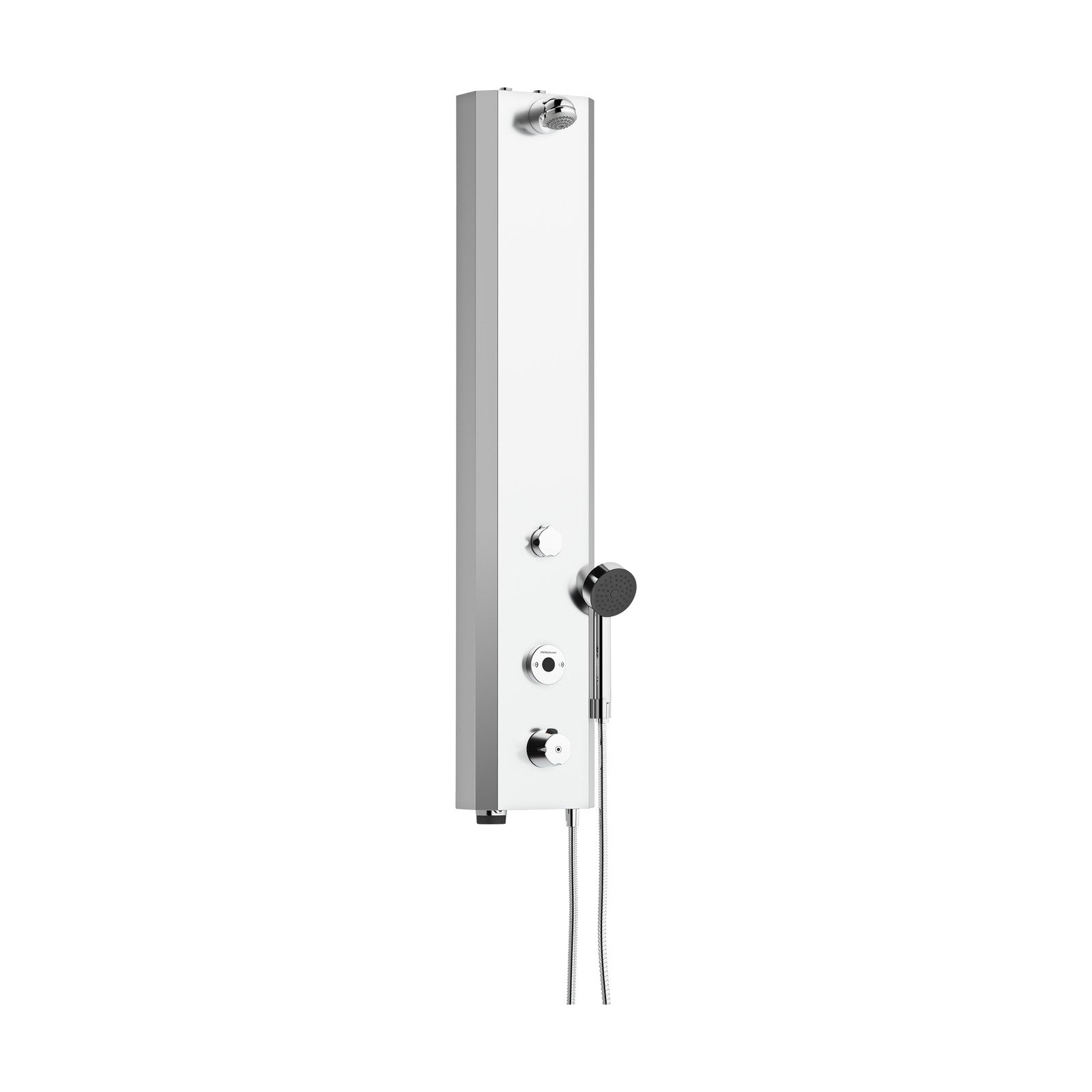 FM Mattsson Tronic WMS elektronisch douchepaneel met thermostaat en handdouche, netvoeding, RVS-look