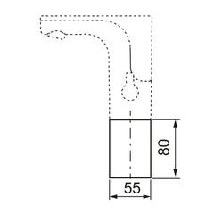 FM Mattsson Tronic verhogingsvoet voor Tronic wastafelkranen, chroom S600130