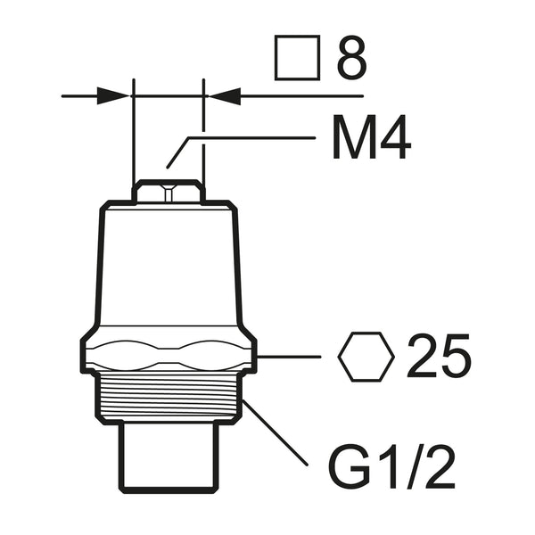 FM Mattsson kraanbovendeel G½, chroom S600234
