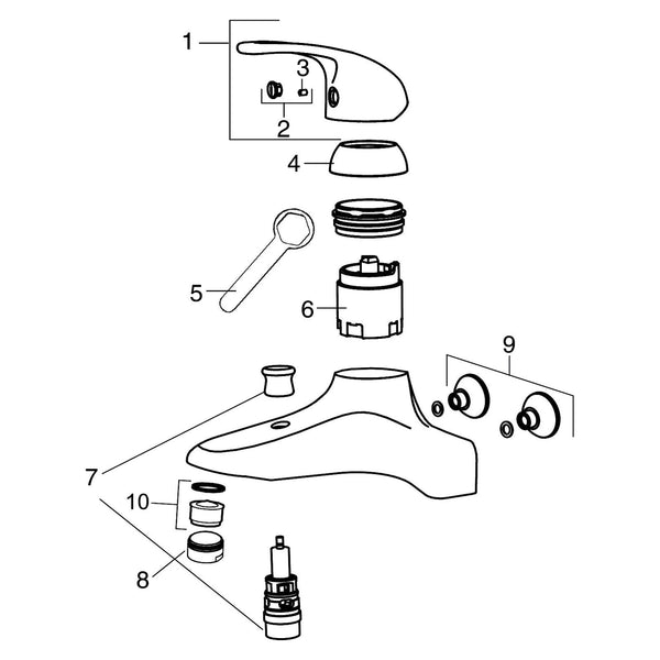 FM Mattsson keramische cartouche 20 l/min met gereedschap voor Mora MMIX W5, Mora Cera W5 en Mora On