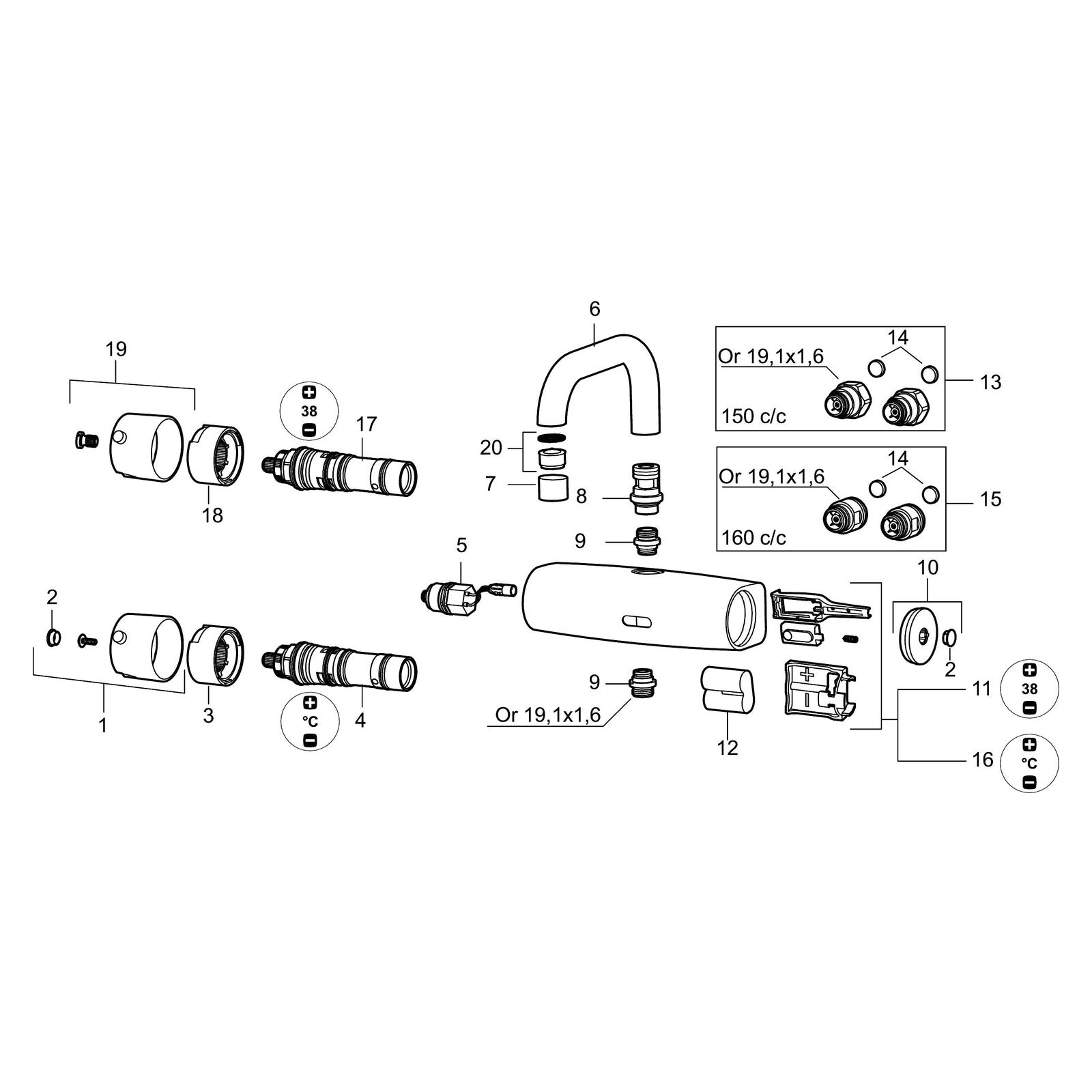 FM Mattsson magneetventiel voor Tronic wandkranen (vanaf 2016) S600277