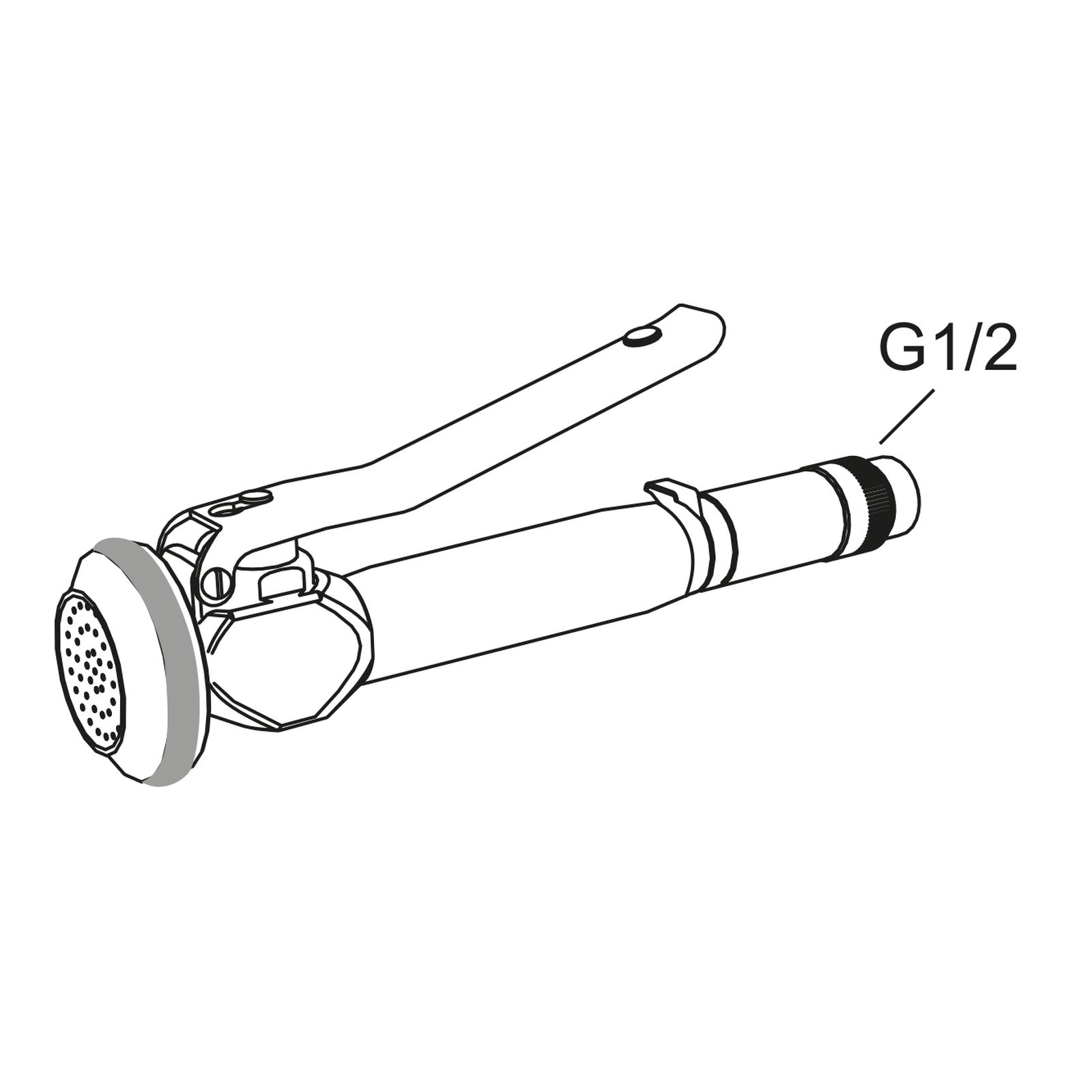 FM Mattsson zelfsluitende handdouche voor voorspoeldouche, chroom/grijs S600306