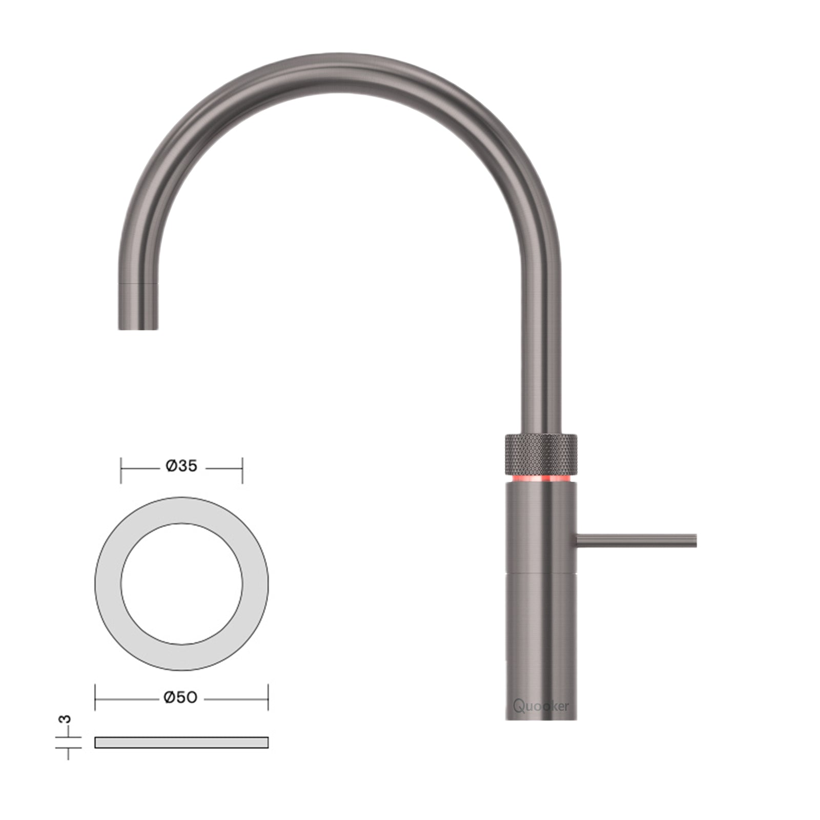 Quooker Fusion 3-in-1 Kokendwaterkraan Mengkraan Keukenkraan