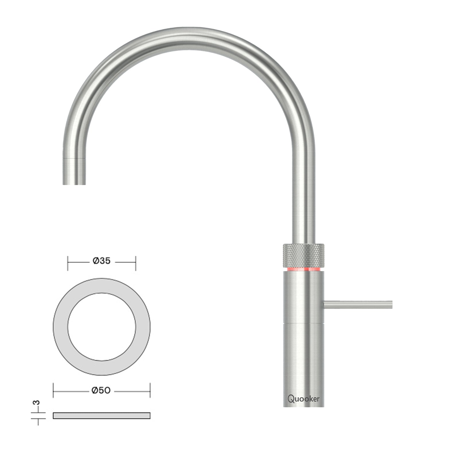 Quooker Fusion 3-in-1 Kokendwaterkraan Mengkraan Keukenkraan