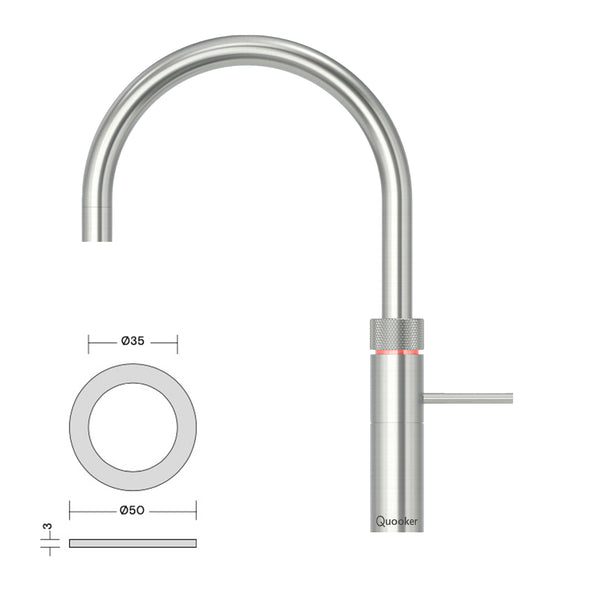 Quooker Fusion 3-in-1 Kokendwaterkraan Mengkraan Keukenkraan