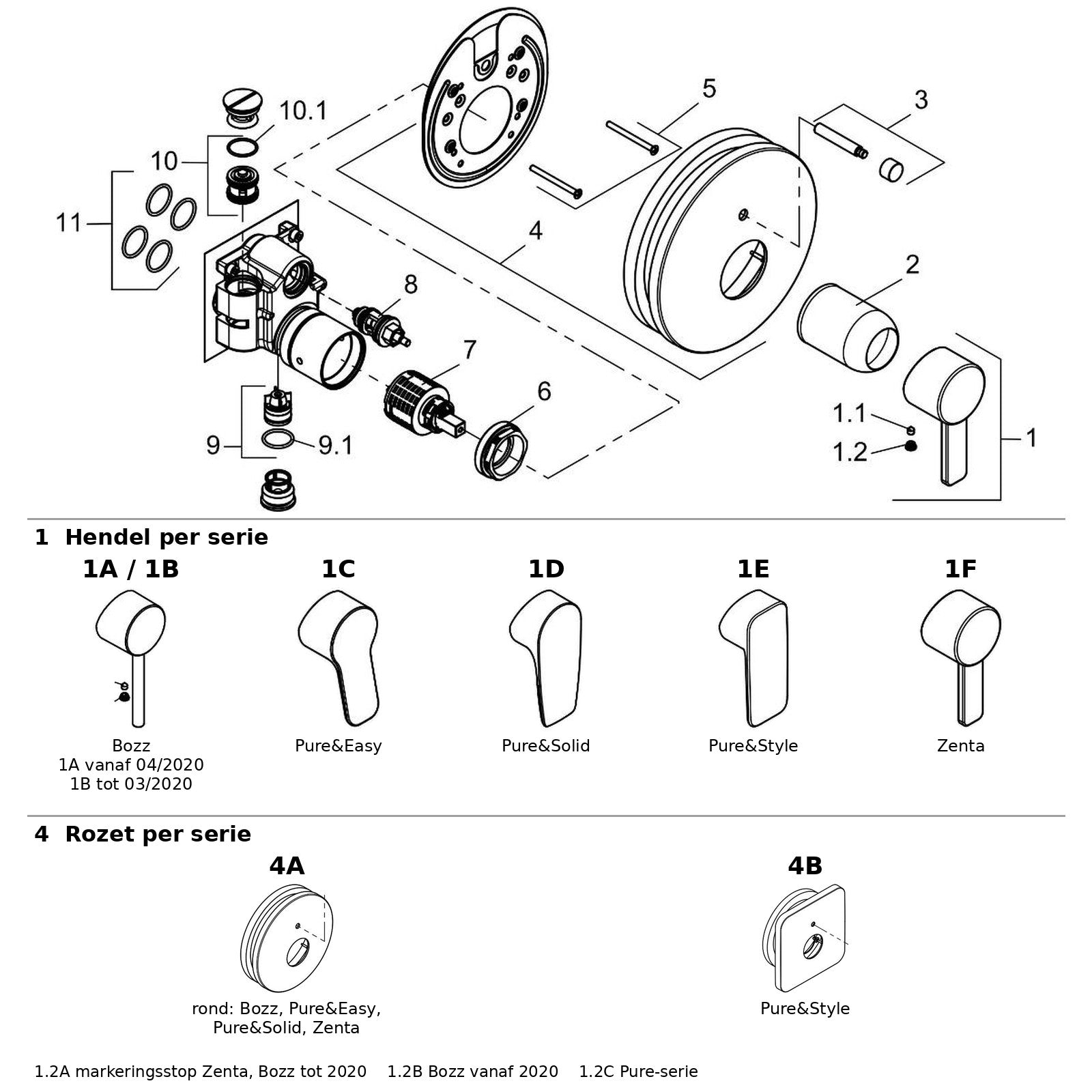 Onderdelentekening Kludi KLO657-88011
