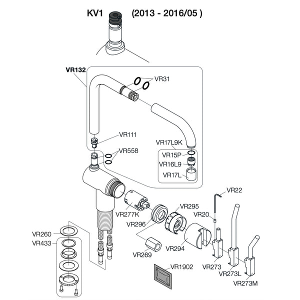 Vola Onderdelen KV1 (4e generatie) van 01/2013-06/2016