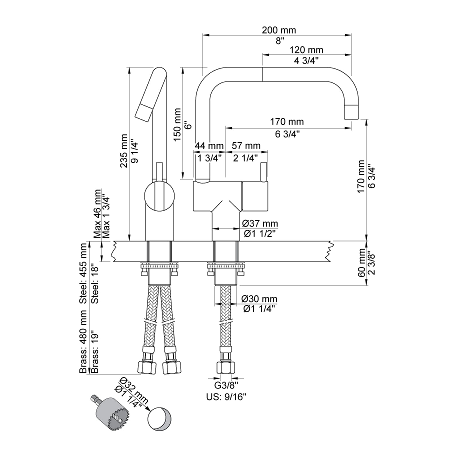 VOLA KV1 Keukenmengkraan (5e generatie, na 2016)