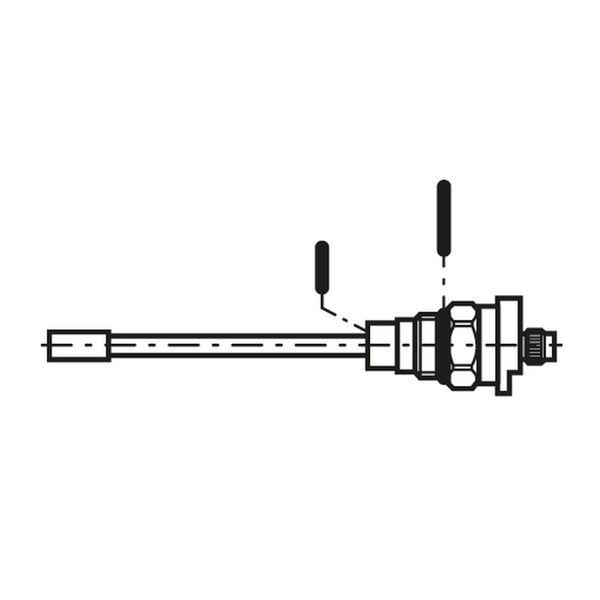 Mora temperatuurbovendeel compleet met spindel voor Mora Term en Mora Mega thermostaatkranen 129120.