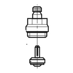 Mora aan/uit-bovendeel M22x1 met klepzitting voor Mora Term kranen 129121.AE