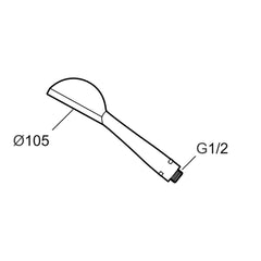 Mora One handdouche met Easy-Clean antikalksysteem en draaikoppeling, chroom 130349