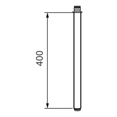 Mora verlengstuk voor Mora Shower System, chroom 130366