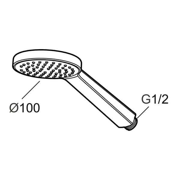 Mora MMIX S6 handdouche met Easy-Clean antikalksysteem, 12 l/min, chroom 130374