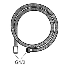 Mora Safe doucheslang metaal, anti-legionella, 1750 mm 131047.AE