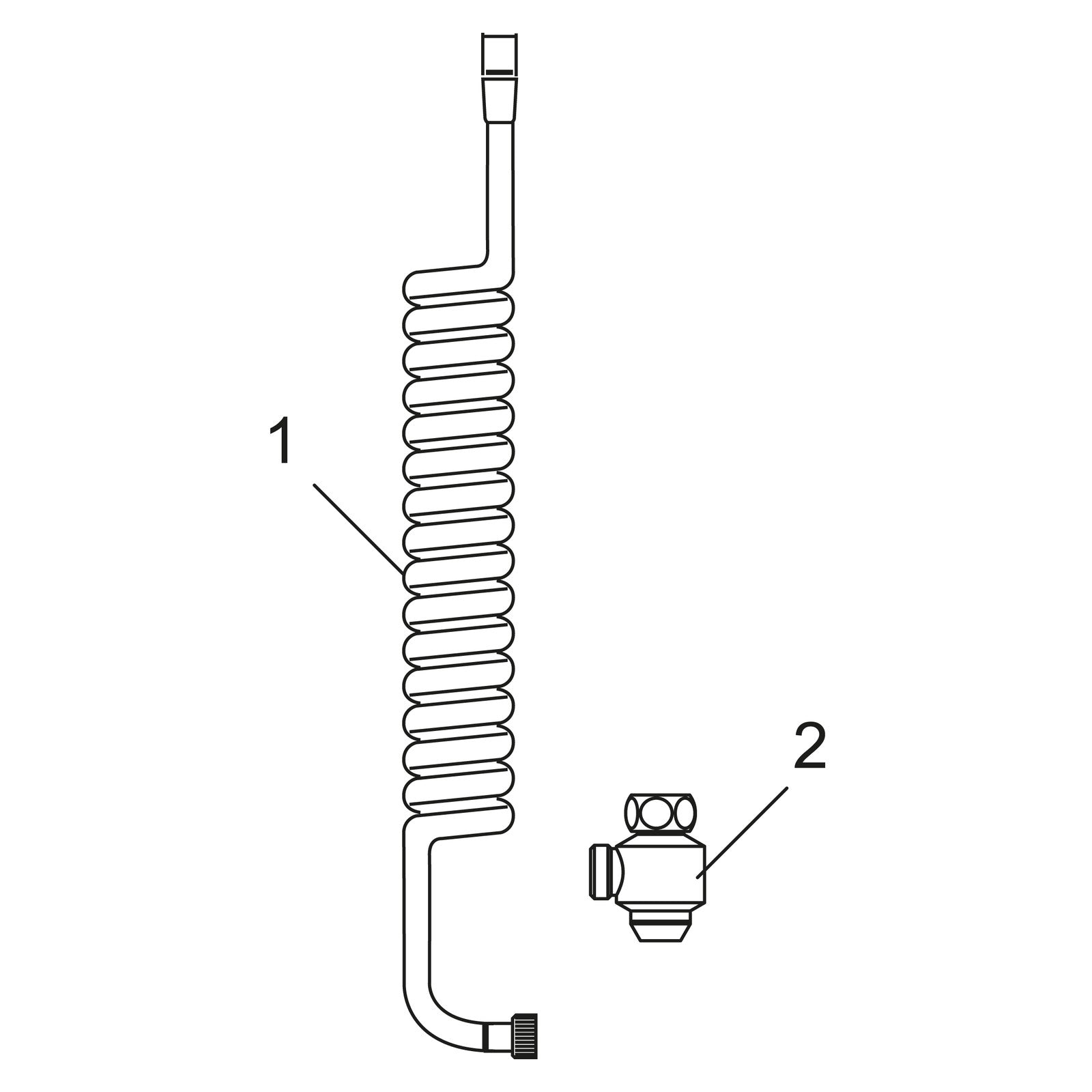 Mora AntiBactus doucheslang met zelfaflopend ventiel, 55–200 cm 131056.AE