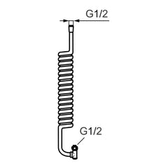 Mora AntiBactus doucheslang met zelfaflopend ventiel, 55–200 cm 131056.AE