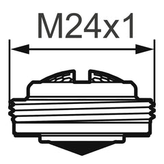 Mora perlator M24 buitendraad met muntsleuf, A 7–9 l/min, lichtgroen 131401.AE