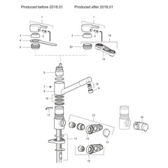 Mora perlatorhuis M24 buitendraad 17 mm voor Mora MMIX en Mora Cera keukenkranen 131417.AE