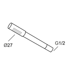 Mora Izzy handdouche Eco, water- en energiebesparend, chroom 139785.AE