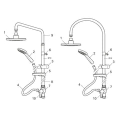 Mora onderste glijstangdeel L=1430 mm voor Mora Cera/Mora Marena glijstang 702004 139896