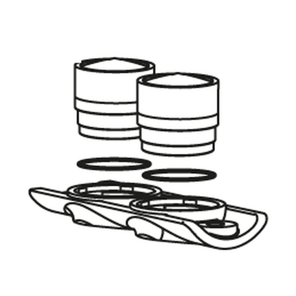 Mora perlatorset voor Mora Rexx thermostaatkranen, chroom/zwart 209516.0011AE