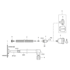 Mora RVS veer voor Mora Garden buitenkraan 219015.AE