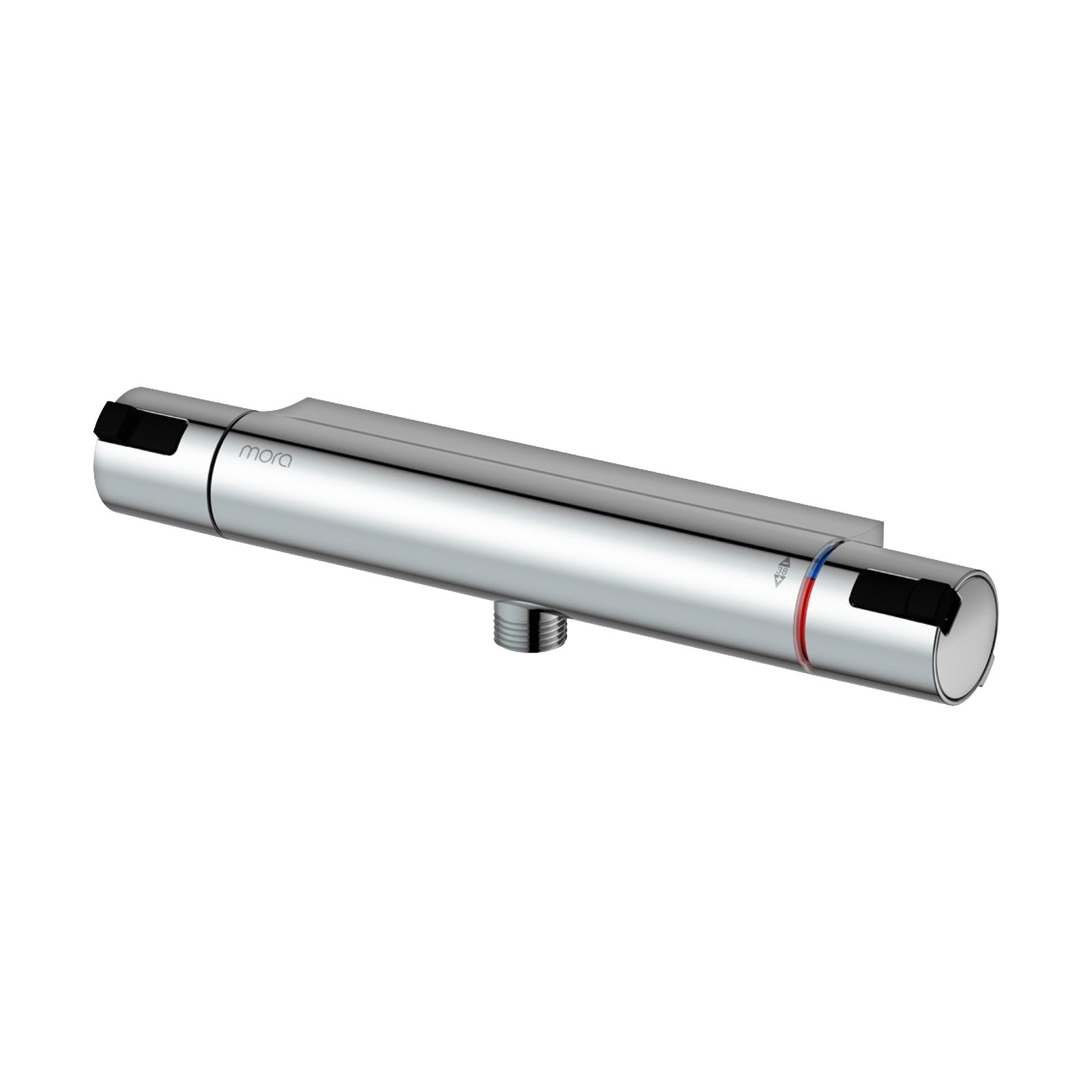Mora Cera T4 douchethermostaat met douche-aansluiting onder, hartmaat 150 mm, chroom