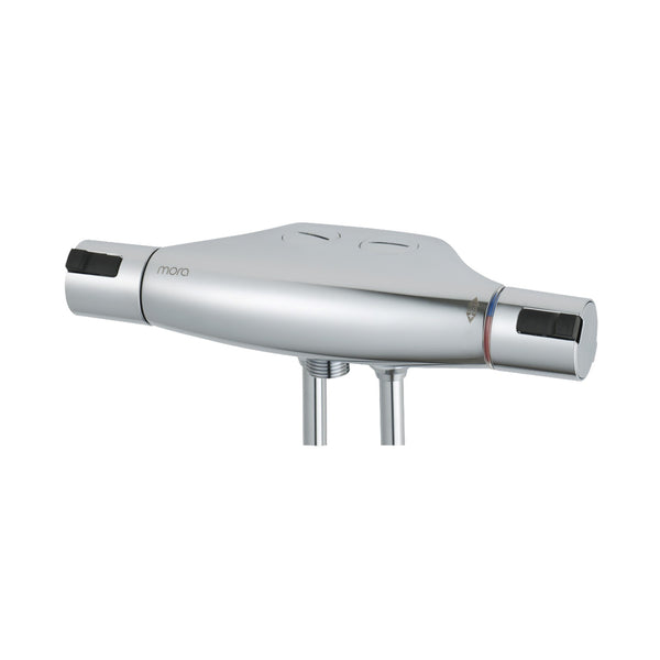 Mora Cera T4 douchethermostaat, hartmaat 40 mm, leidingaansluiting onder, douche-aansluiting onder, 
