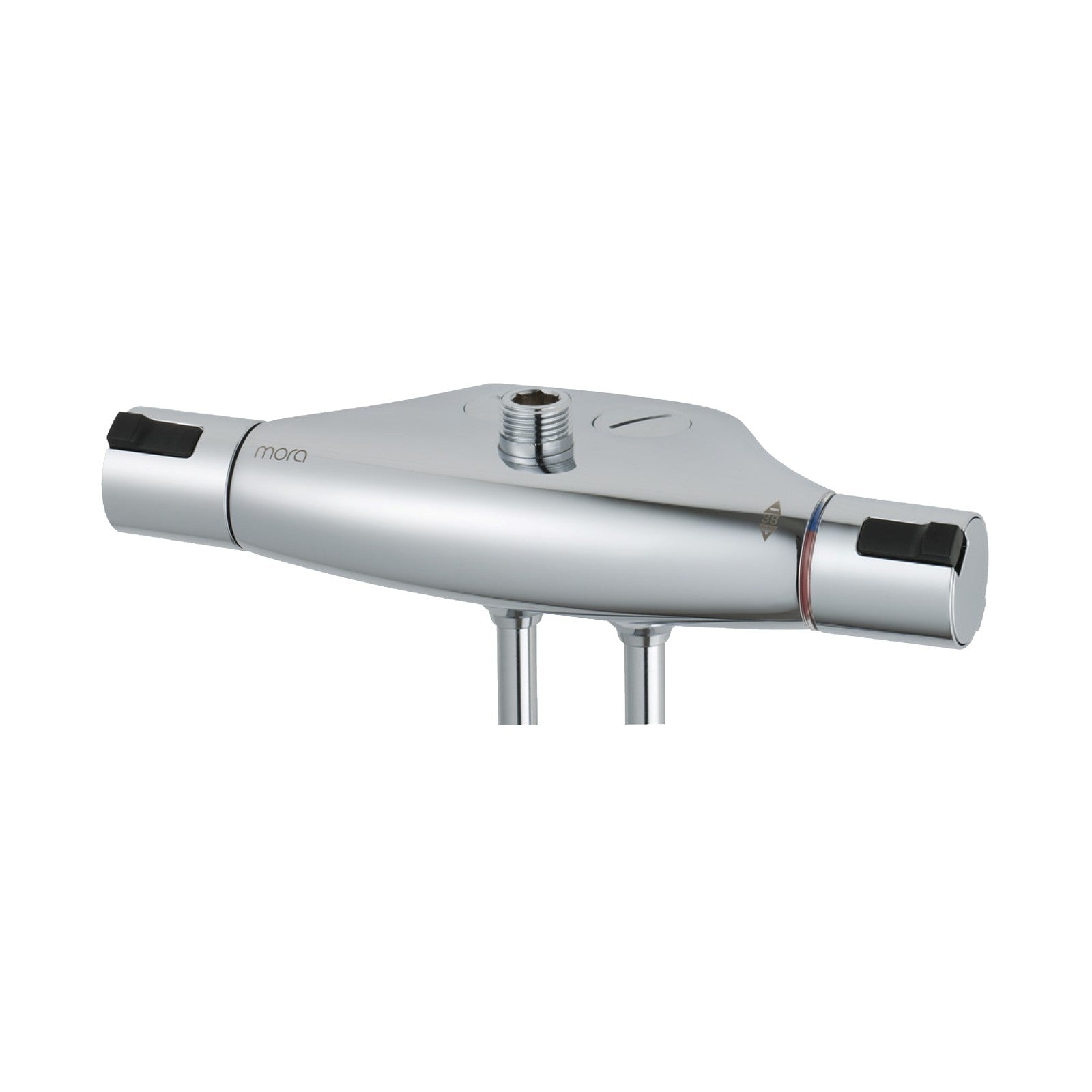 Mora Cera T4 douchethermostaat, hartmaat 40 mm, leidingaansluiting onder, douche-aansluiting boven, 