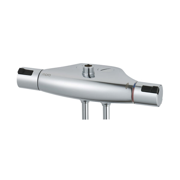 Mora Cera T4 douchethermostaat, hartmaat 40 mm, leidingaansluiting onder, douche-aansluiting boven, 