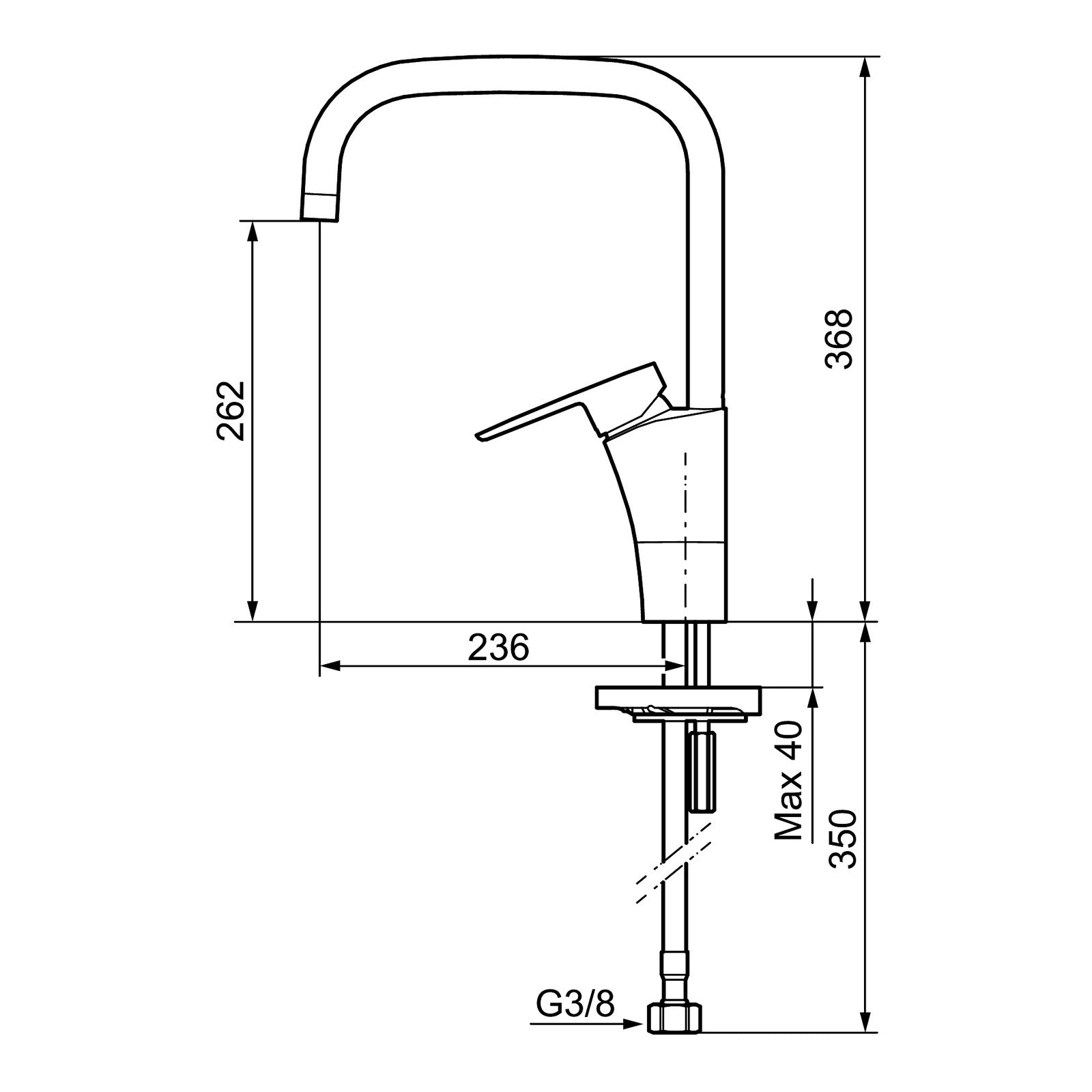 Mora Cera K7 keukenkraan met draaibare uitloop en keramische cartouche, chroom