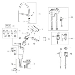 Mora Cera Duo Miniprofi keukenkraan met hendel, sensorbediening en handdouche, batterijvoeding, chro