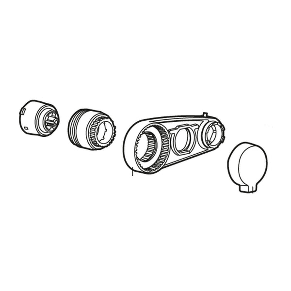 Mora afsluitcartouche voor vaatwasseraansluiting, met servicegereedschap 409104.AE