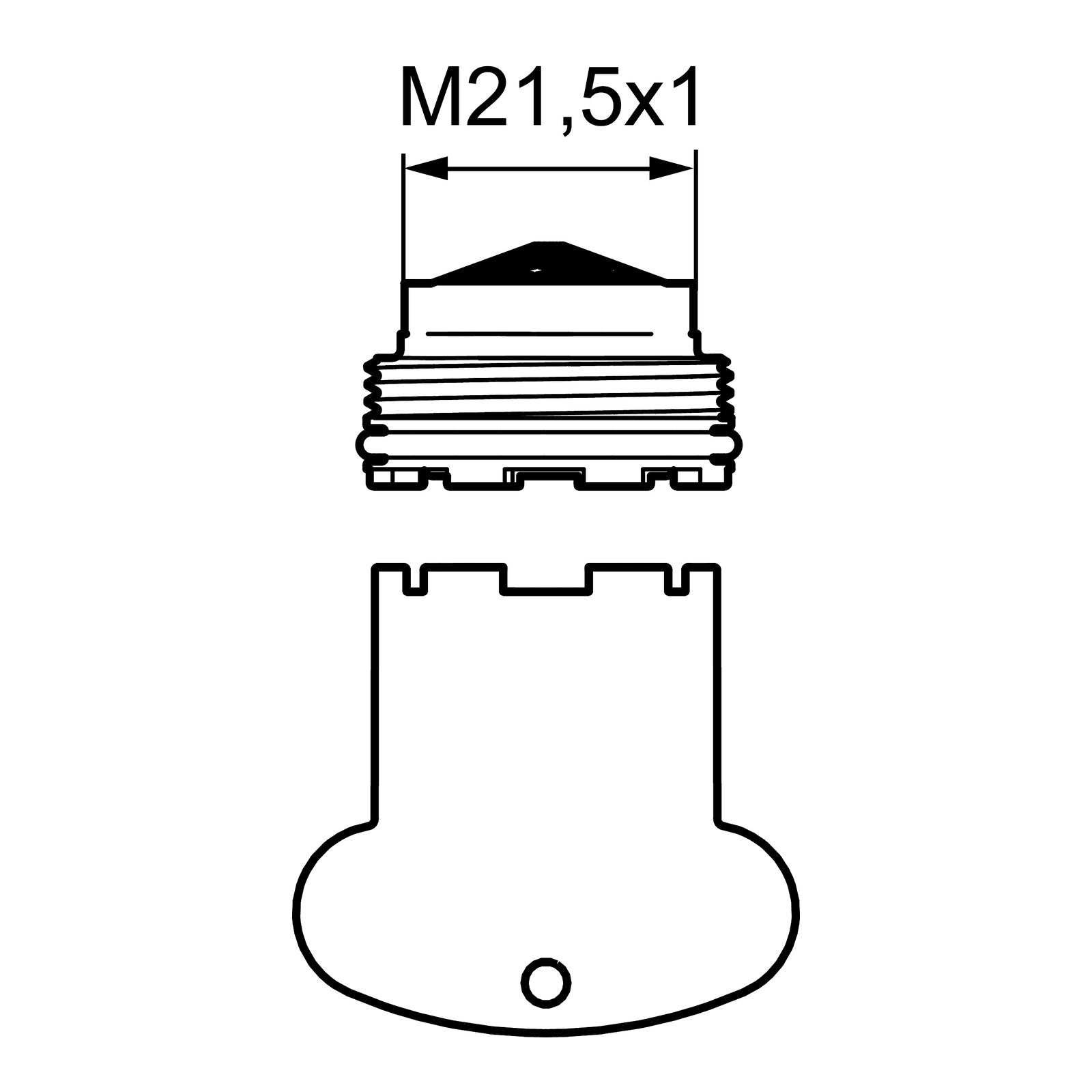 Mora perlator M21,5 buitendraad, 9–11 l/min, lichtblauw 409429.AE