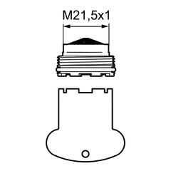 Mora perlator M21,5 buitendraad, 9–11 l/min, lichtblauw 409429.AE