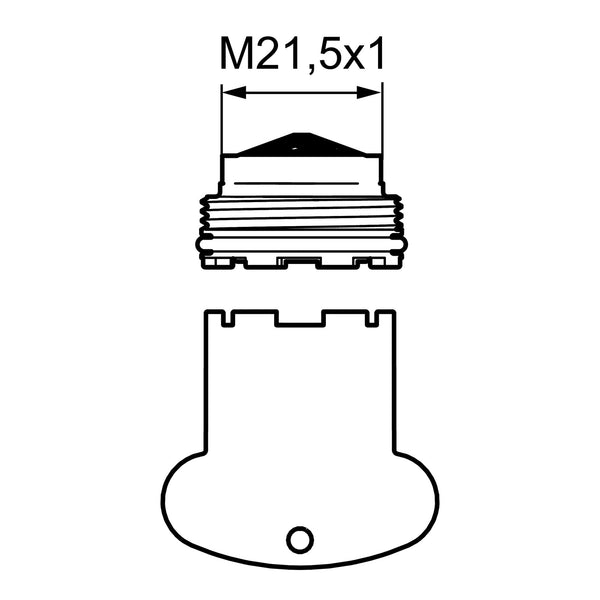 Mora perlator M21,5 buitendraad, 9–11 l/min, lichtblauw 409429.AE