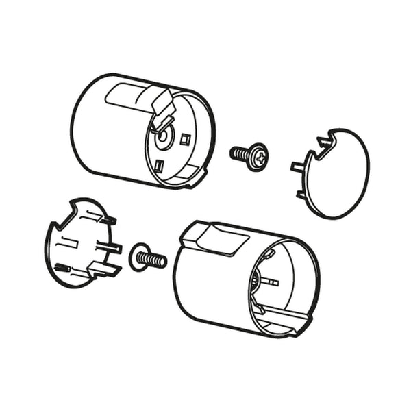 Mora grepenset aan/uit- en temperatuurgreep voor Mora Cera T4 thermostaatkraan, chroom 409650.AA