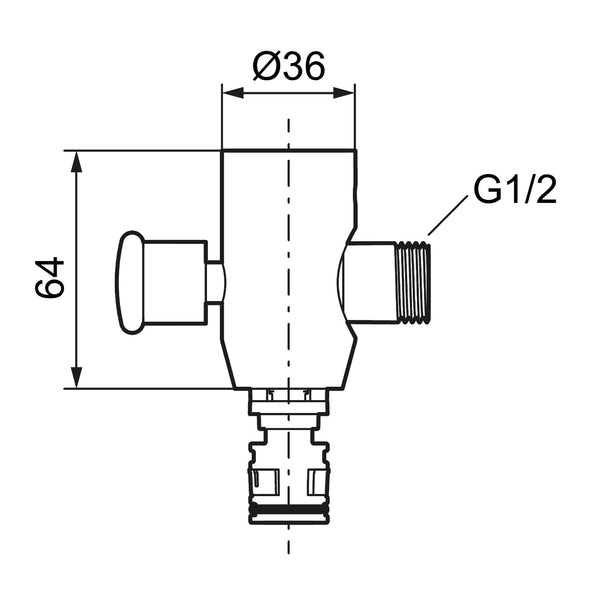 Mora trekomstel voor MMIX W5 en Mora Cera W5 wandmengkranen, chroom 459340