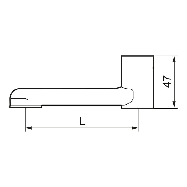 Mora draaibare uitloop 450 mm voor Mora MMIX W5 en Mora Cera W5 wandkraan, chroom 459545